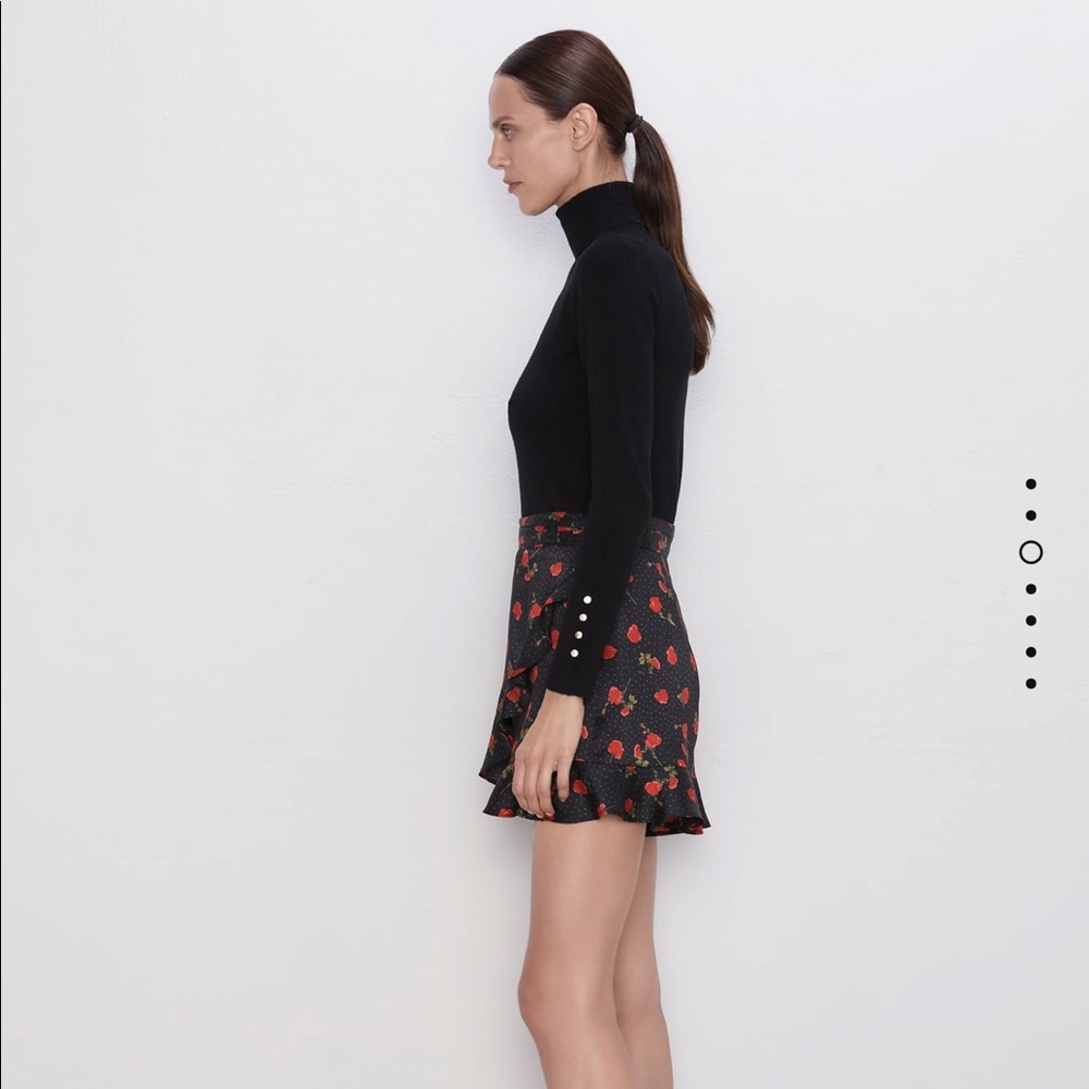 NEW!!! Zara Ruffled Rose 🌹 Print Skort - Picture 7 of 14
